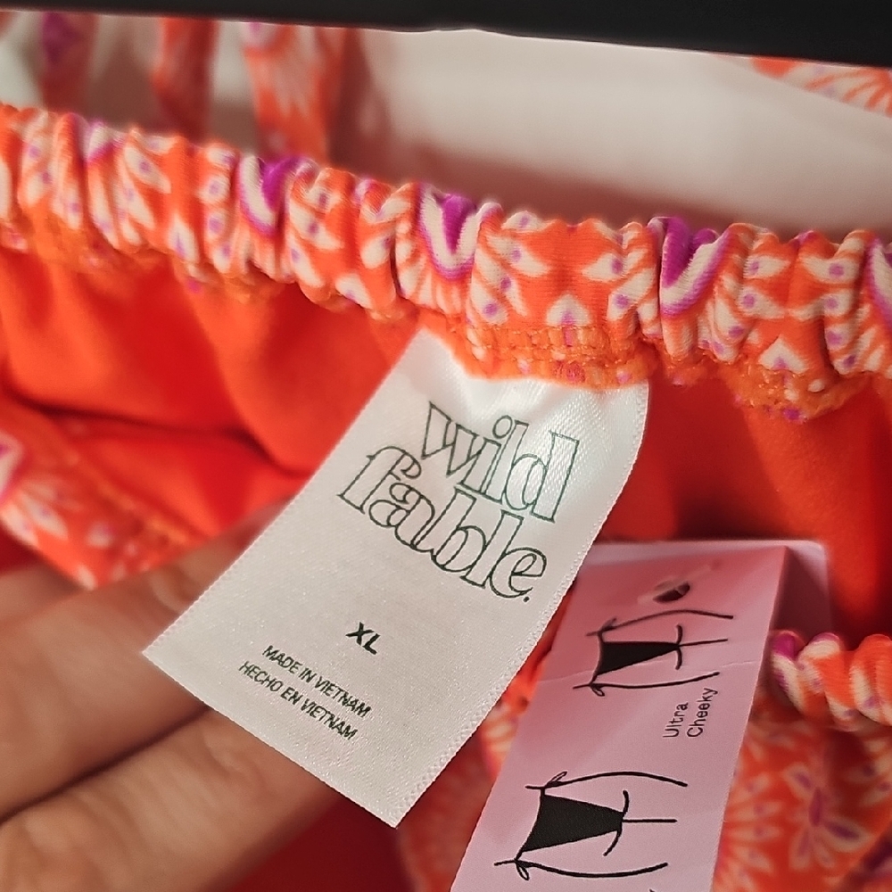Wild Fable Orange Patterned Bikini - Picture 3 of 4